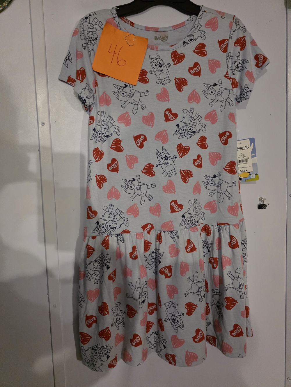 Girls Bluey Dress NWT Blue Size Large 10 -12